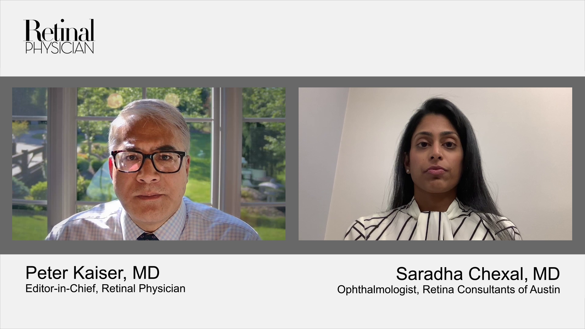 Peter Kaiser, MD and Saradha Chexal, MD discuss patient selection for geographic atrophy treatments.
